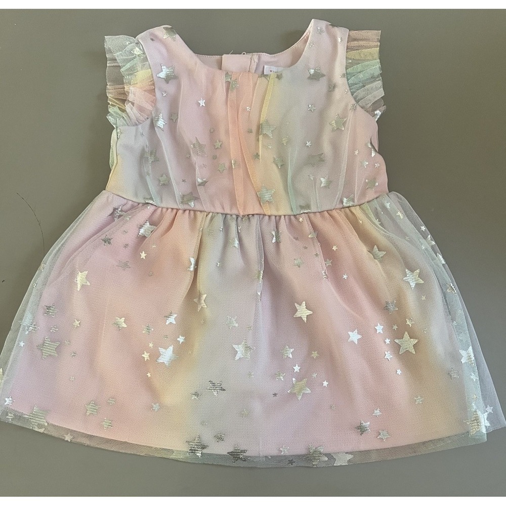 The Children's Place Star Tulle Dress Pink Girl 18-24M